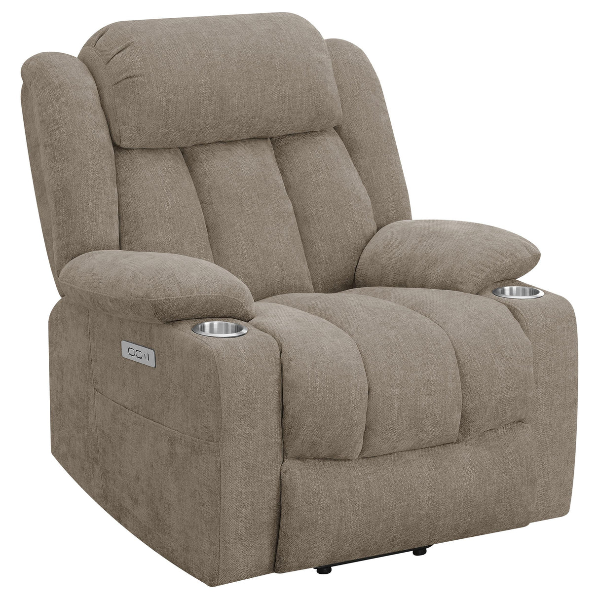 Houston Upholstered Power Lift Recliner Chair Camel from Coaster - Luna Furniture