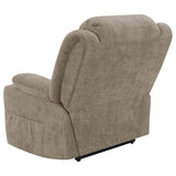 Houston Upholstered Power Lift Recliner Chair Camel from Coaster - Luna Furniture