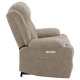 Houston Upholstered Power Lift Recliner Chair Camel from Coaster - Luna Furniture