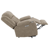 Houston Upholstered Power Lift Recliner Chair Camel from Coaster - Luna Furniture