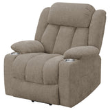 Houston Upholstered Power Lift Recliner Chair Camel from Coaster - Luna Furniture