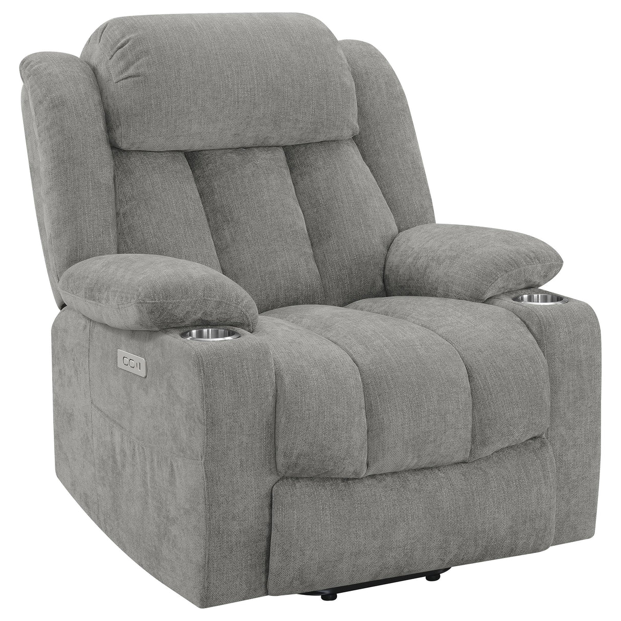 Houston Upholstered Power Lift Recliner Chair Grey - 602284P