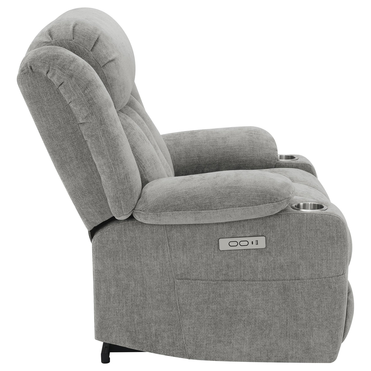 Houston Upholstered Power Lift Recliner Chair Grey - 602284P