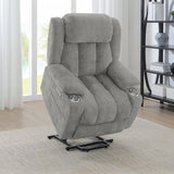 Houston Upholstered Power Lift Recliner Chair Grey - 602284P