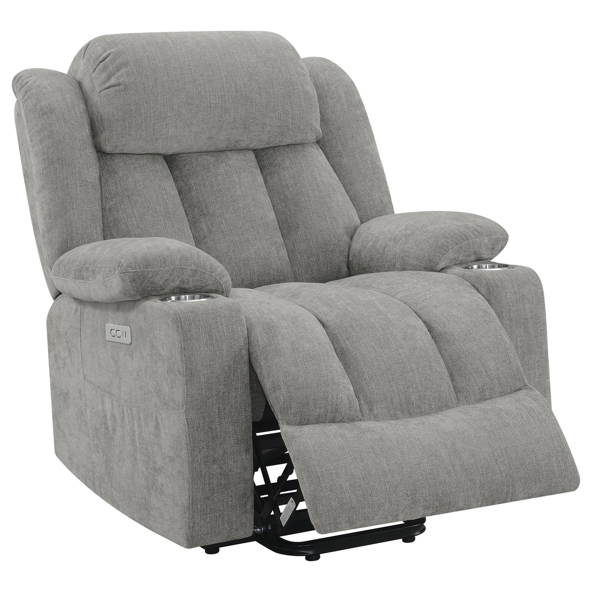 Houston Upholstered Power Lift Recliner Chair Grey - 602284P