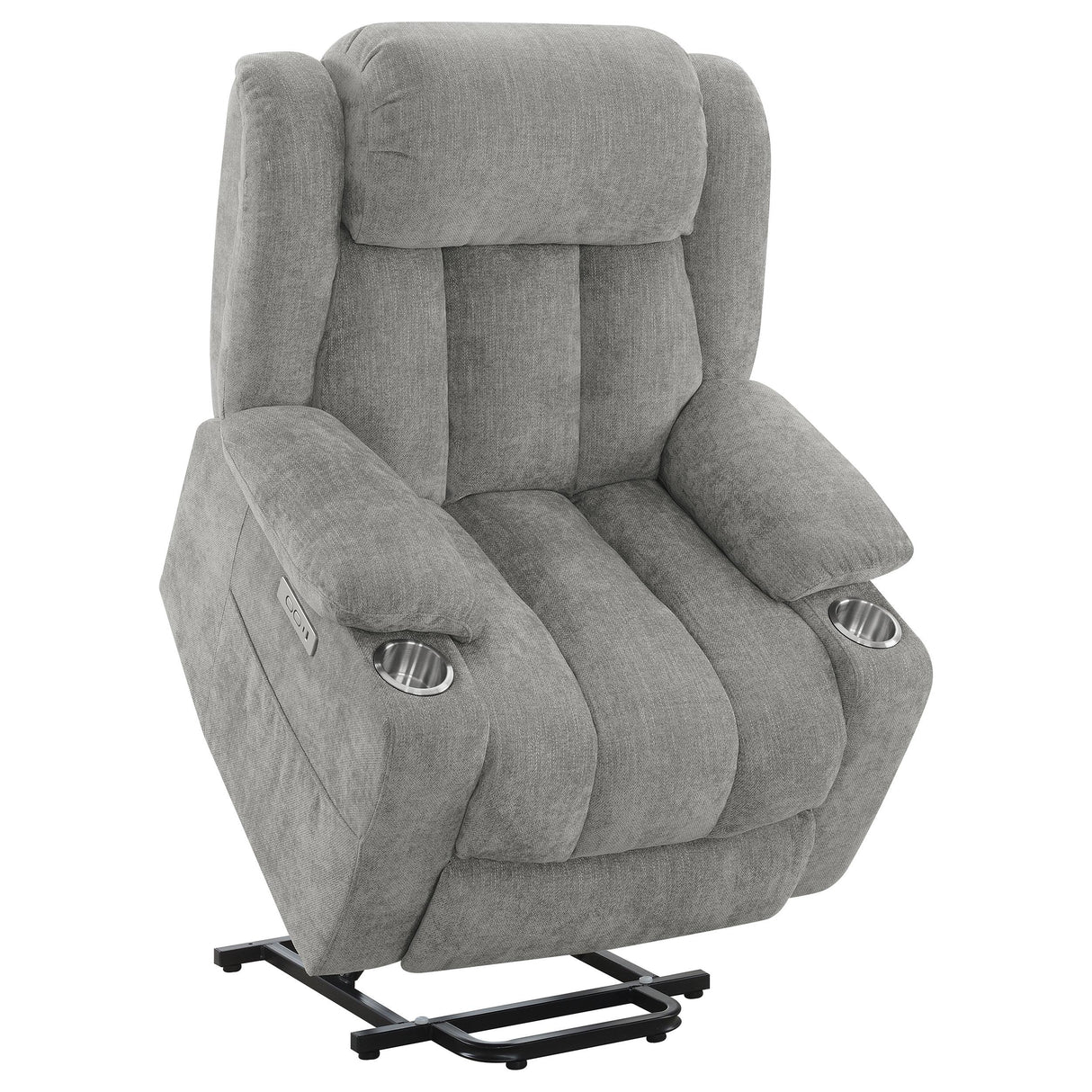 Houston Upholstered Power Lift Recliner Chair Grey - 602284P