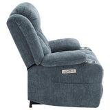 Houston Upholstered Power Lift Recliner Chair Slate Blue - 602294P