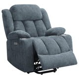 Houston Upholstered Power Lift Recliner Chair Slate Blue - 602294P