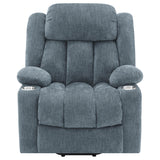 Houston Upholstered Power Lift Recliner Chair Slate Blue - 602294P