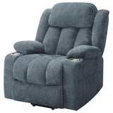 Houston Upholstered Power Lift Recliner Chair Slate Blue - 602294P