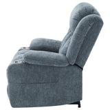 Houston Upholstered Power Lift Recliner Chair Slate Blue - 602294P