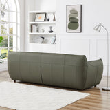 Hughes Olive Green Leather Sofa - SOF02905601