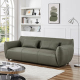 Hughes Olive Green Leather Sofa - SOF02905601