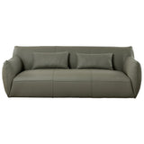 Hughes Olive Green Leather Sofa - SOF02905601