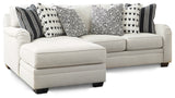 Huntsworth 2-Piece Sectional with Ottoman in Dove Gray - PKG015091