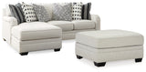 Huntsworth 2-Piece Sectional with Ottoman in Dove Gray - PKG015091