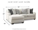 Huntsworth 2-Piece Sectional with Ottoman in Dove Gray - PKG015091