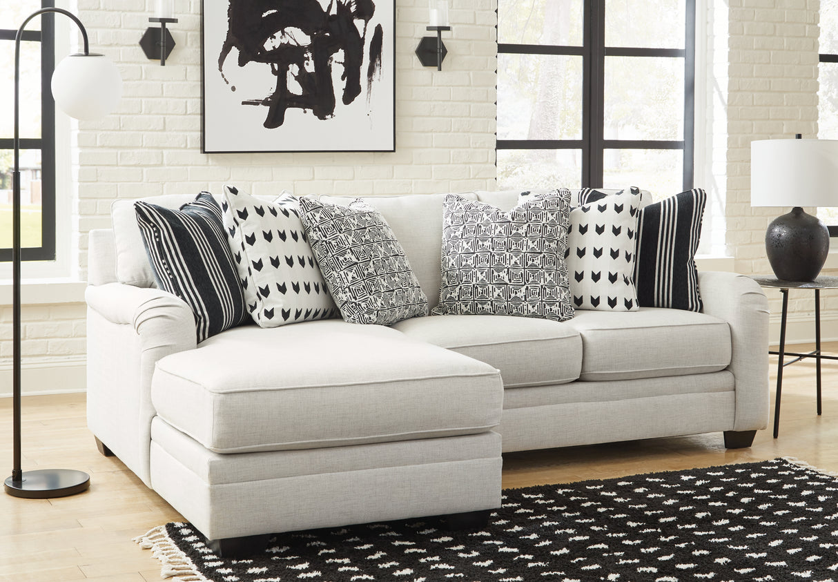 Huntsworth 2-Piece Sectional with Ottoman in Dove Gray - PKG015091