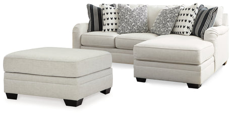 Huntsworth 2-Piece Sectional with Ottoman in Dove Gray - PKG015092