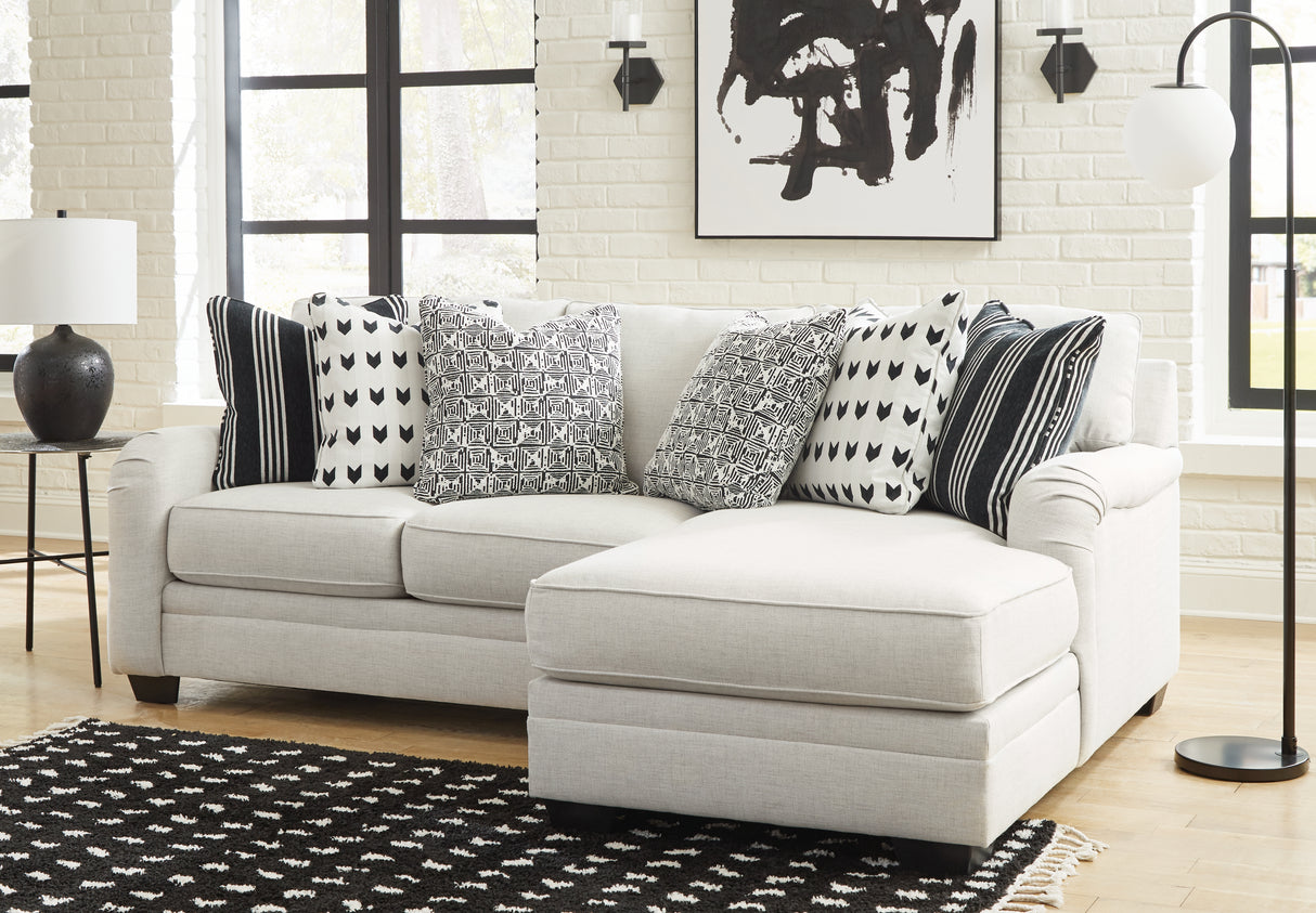 Huntsworth 2-Piece Sectional with Ottoman in Dove Gray - PKG015092