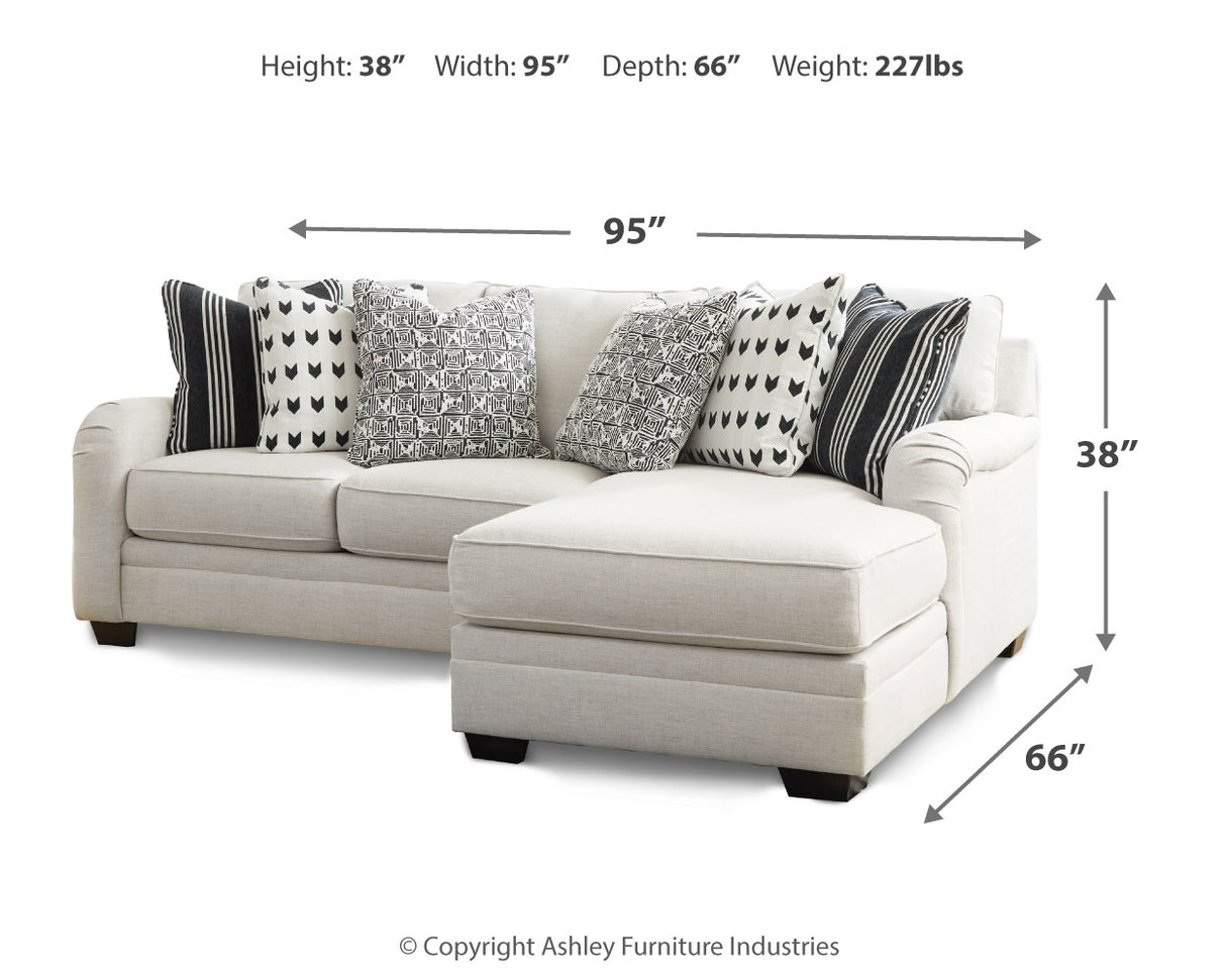 Huntsworth 2-Piece Sectional with Ottoman in Dove Gray - PKG015092