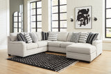 Huntsworth 4-Piece Sectional with Ottoman in Dove Gray - PKG015094