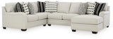 Huntsworth 4-Piece Sectional with Ottoman in Dove Gray - PKG015094