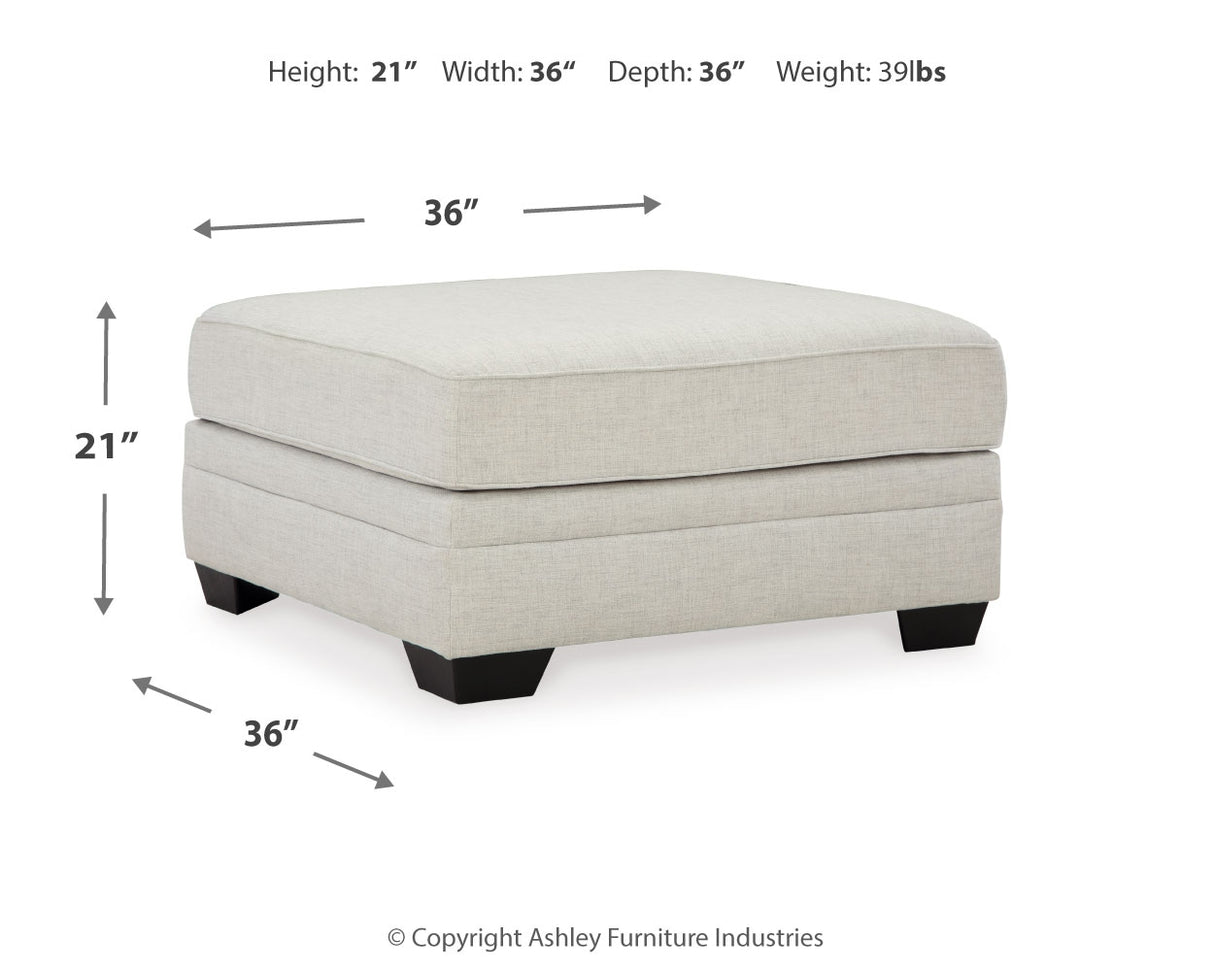 Huntsworth 5-Piece Sectional with Ottoman in Dove Gray - PKG015095