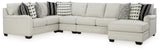 Huntsworth 5-Piece Sectional with Ottoman in Dove Gray - PKG015096