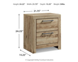 Hyanna Full Panel Bed with Mirrored Dresser, Chest and Nightstand in Tan Brown - PKG015354