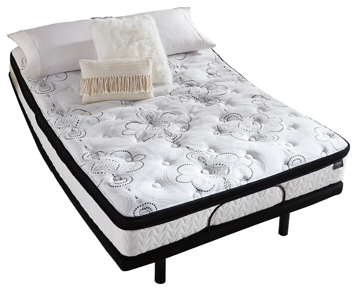 Hybrid 1600 Mattress with Adjustable Base in Light Gray from Ashley - Luna Furniture