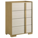 Hyland 4-drawer Chest of Drawers Natural from Coaster - Luna Furniture