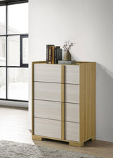 Hyland 4-drawer Chest of Drawers Natural from Coaster - Luna Furniture