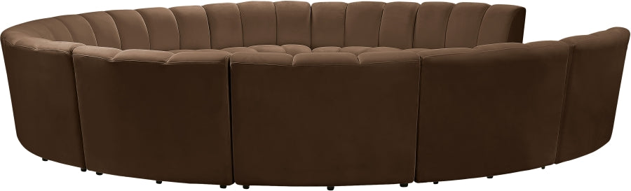 Infinity Modular 11pc. Sectional in Brown from Meridian - Luna Furniture