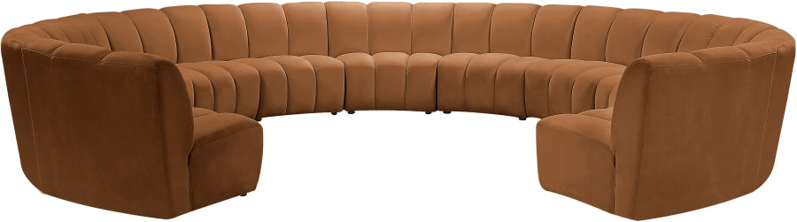 Infinity Modular 11pc. Sectional in Saddle from Meridian - Luna Furniture