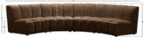 Infinity Modular 4pc. Sectional in Brown from Meridian - Luna Furniture