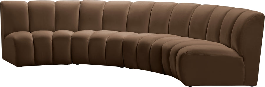 Infinity Modular 4pc. Sectional in Brown from Meridian - Luna Furniture