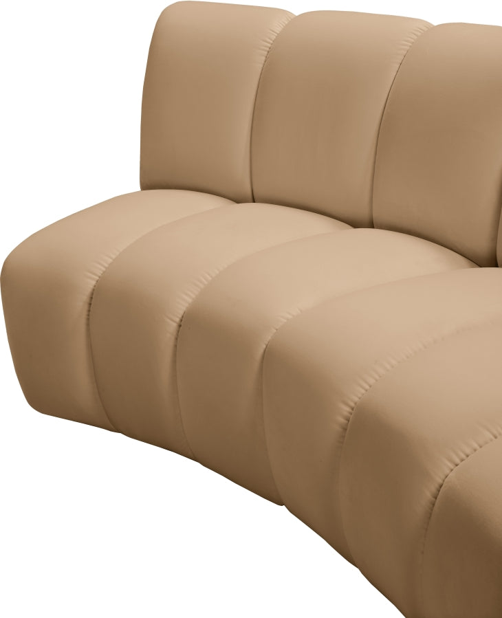 Infinity Modular 4pc. Sectional in Camel from Meridian - Luna Furniture