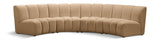 Infinity Modular 4pc. Sectional in Camel from Meridian - Luna Furniture