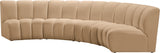 Infinity Modular 4pc. Sectional in Camel from Meridian - Luna Furniture