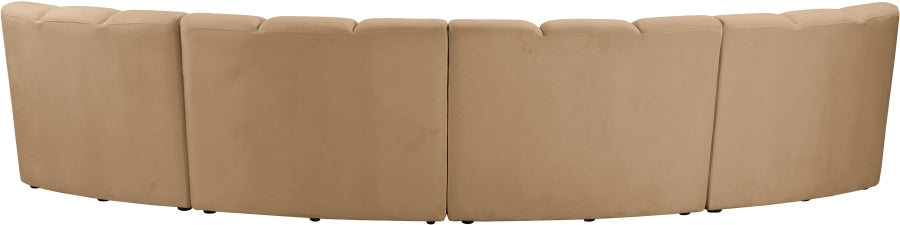 Infinity Modular 4pc. Sectional in Camel from Meridian - Luna Furniture