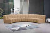 Infinity Modular 5pc. Sectional in Camel from Meridian - Luna Furniture