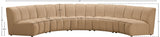 Infinity Modular 5pc. Sectional in Camel from Meridian - Luna Furniture