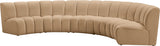 Infinity Modular 5pc. Sectional in Camel from Meridian - Luna Furniture