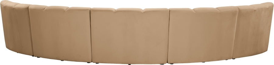 Infinity Modular 5pc. Sectional in Camel from Meridian - Luna Furniture