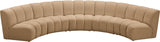 Infinity Modular 5pc. Sectional in Camel from Meridian - Luna Furniture