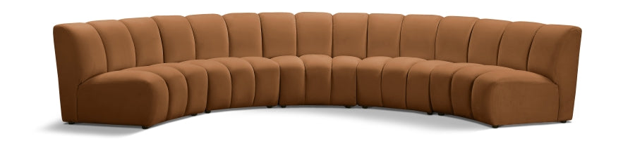 Infinity Modular 5pc. Sectional in Saddle from Meridian - Luna Furniture