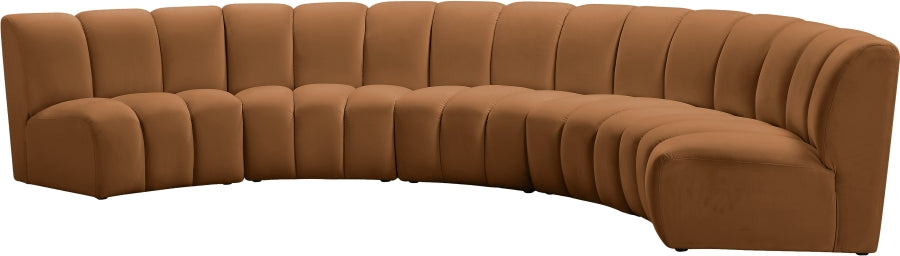 Infinity Modular 5pc. Sectional in Saddle from Meridian - Luna Furniture