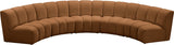 Infinity Modular 5pc. Sectional in Saddle from Meridian - Luna Furniture