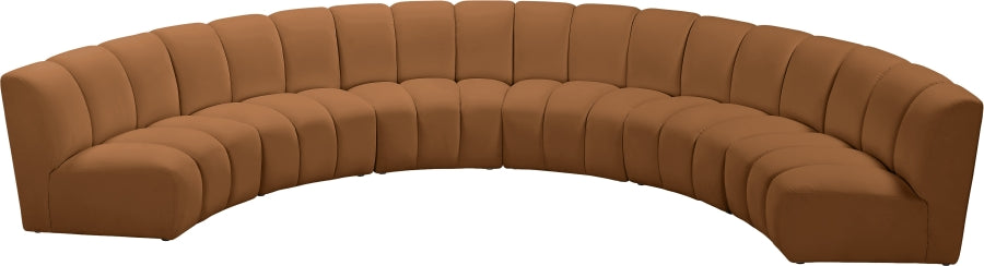 Infinity Modular 6pc. Sectional in Saddle from Meridian - Luna Furniture